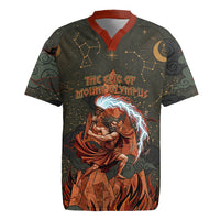 Mount Olympus Rugby Jersey Greek Prometheus Torch Flame Lightning Mountain Constellations