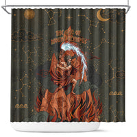 Mount Olympus Shower Curtain Greek Prometheus Torch Flame Lightning Mountain Constellations