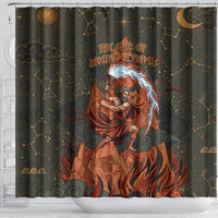 Mount Olympus Shower Curtain Greek Prometheus Torch Flame Lightning Mountain Constellations