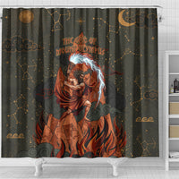 Mount Olympus Shower Curtain Greek Prometheus Torch Flame Lightning Mountain Constellations