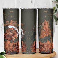 Mount Olympus Skinny Tumbler Greek Prometheus Torch Flame Lightning Mountain Constellations