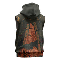 Mount Olympus Sleeveless Hoodie Greek Prometheus Torch Flame Lightning Mountain Constellations