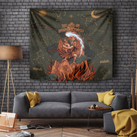 Mount Olympus Tapestry Greek Prometheus Torch Flame Lightning Mountain Constellations