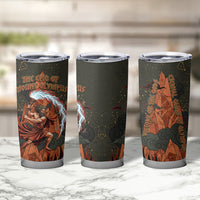 Mount Olympus Tumbler Cup Greek Prometheus Torch Flame Lightning Mountain Constellations