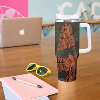 Mount Olympus Tumbler With Handle Greek Prometheus Torch Flame Lightning Mountain Constellations