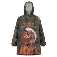 Mount Olympus Wearable Blanket Hoodie Greek Prometheus Torch Flame Lightning Mountain Constellations