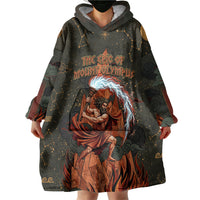 Mount Olympus Wearable Blanket Hoodie Greek Prometheus Torch Flame Lightning Mountain Constellations