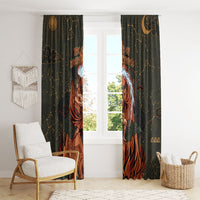 Mount Olympus Window Curtain Greek Prometheus Torch Flame Lightning Mountain Constellations