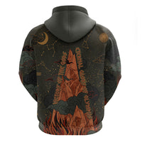 Mount Olympus Zip Hoodie Greek Prometheus Torch Flame Lightning Mountain Constellations