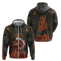 Mount Olympus Zip Hoodie Greek Prometheus Torch Flame Lightning Mountain Constellations