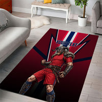 Personalized Norway Viking Area Rug Nordic Flag Sports Style