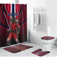Personalized Norway Viking Bathroom Set Nordic Flag Sports Style