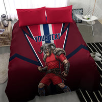 Personalized Norway Viking Bedding Set Nordic Flag Sports Style