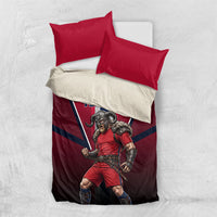 Personalized Norway Viking Bedding Set Nordic Flag Sports Style