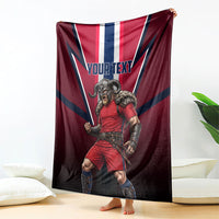 Personalized Norway Viking Blanket Nordic Flag Sports Style