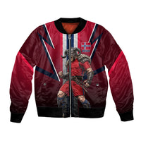 Personalized Norway Viking Bomber Jacket Nordic Flag Sports Style