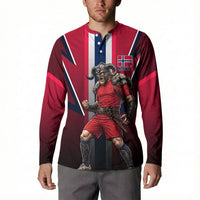 Personalized Norway Viking Button Sweatshirt Nordic Flag Sports Style