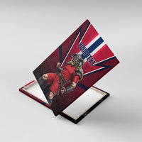 Personalized Norway Viking Canvas Wall Art Nordic Flag Sports Style
