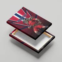 Personalized Norway Viking Canvas Wall Art Nordic Flag Sports Style