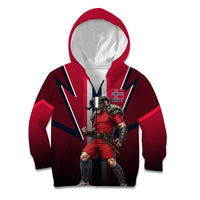 Personalized Norway Viking Kid Hoodie Nordic Flag Sports Style