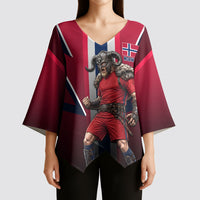 Personalized Norway Viking Kimono Sleeve Blouse Nordic Flag Sports Style