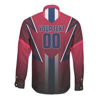 Personalized Norway Viking Long Sleeve Button Shirt Nordic Flag Sports Style