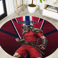 Personalized Norway Viking Round Carpet Nordic Flag Sports Style