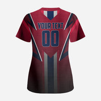 Personalized Norway Viking Scrub Top Nordic Flag Sports Style