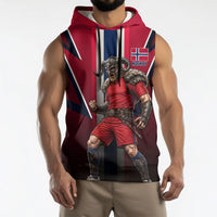 Personalized Norway Viking Sleeveless Hoodie Nordic Flag Sports Style