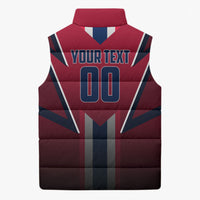 Personalized Norway Viking Sleeveless Puffer Jacket Nordic Flag Sports Style