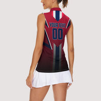 Personalized Norway Viking Women Sleeveless Polo Shirt Nordic Flag Sports Style