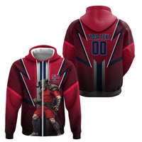 Personalized Norway Viking Zip Hoodie Nordic Flag Sports Style