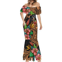 Polynesian Rottweiler Mermaid Dress Polynesian Pattern And Rottweiler - Wonder Print Shop