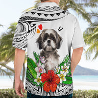 Polynesian Shih Tzu Hawaiian Shirt Polynesian Pattern And Shih Tzu - Wonder Print Shop