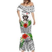 Polynesian Shih Tzu Mermaid Dress Polynesian Pattern And Shih Tzu - Wonder Print Shop