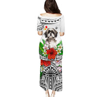 Polynesian Shih Tzu Puletasi Polynesian Pattern And Shih Tzu - Wonder Print Shop