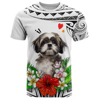Polynesian Shih Tzu T Shirt Polynesian Pattern And Shih Tzu - Wonder Print Shop