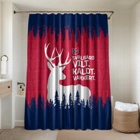 Norway Svalbard Bathroom Set with Reindeer Silhouette Forest and Norwegian Flag - Wonder Print Shop