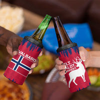 Norway Svalbard 4 in 1 Can Cooler Tumbler with Reindeer Silhouette Forest and Norwegian Flag - Wonder Print Shop