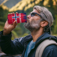 Norway Svalbard 4 in 1 Can Cooler Tumbler with Reindeer Silhouette Forest and Norwegian Flag - Wonder Print Shop