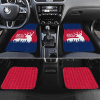 Norway Svalbard Car Mats with Reindeer Silhouette Forest and Norwegian Flag - Wonder Print Shop
