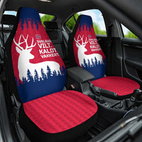 Norway Svalbard Car Seat Cover with Reindeer Silhouette Forest and Norwegian Flag - Wonder Print Shop