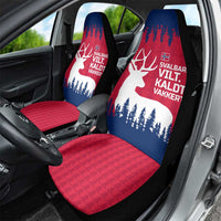 Norway Svalbard Car Seat Cover with Reindeer Silhouette Forest and Norwegian Flag - Wonder Print Shop