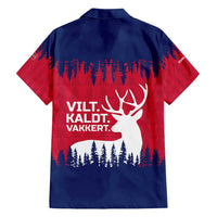 Norway Svalbard Family Matching Summer Maxi Dress and Hawaiian Shirt with Reindeer Silhouette Forest and Norwegian Flag - Wonder Print Shop