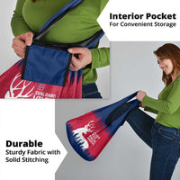 Norway Svalbard Grocery Bag with Reindeer Silhouette Forest and Norwegian Flag - Wonder Print Shop