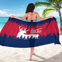 Norway Svalbard Sarong with Reindeer Silhouette Forest and Norwegian Flag - Wonder Print Shop