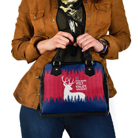Norway Svalbard Shoulder Handbag with Reindeer Silhouette Forest and Norwegian Flag - Wonder Print Shop