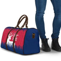 Norway Svalbard Travel Bag with Reindeer Silhouette Forest and Norwegian Flag - Wonder Print Shop