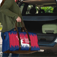 Norway Svalbard Travel Bag with Reindeer Silhouette Forest and Norwegian Flag - Wonder Print Shop