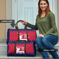 Norway Svalbard Travel Bag with Reindeer Silhouette Forest and Norwegian Flag - Wonder Print Shop